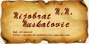 Mijobrat Muskalović vizit kartica